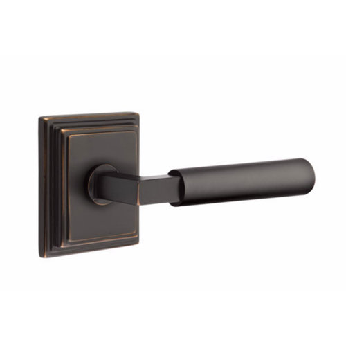 Emtek Modern Designer Brass Privacy Leverset w/ Wilshire Rosette